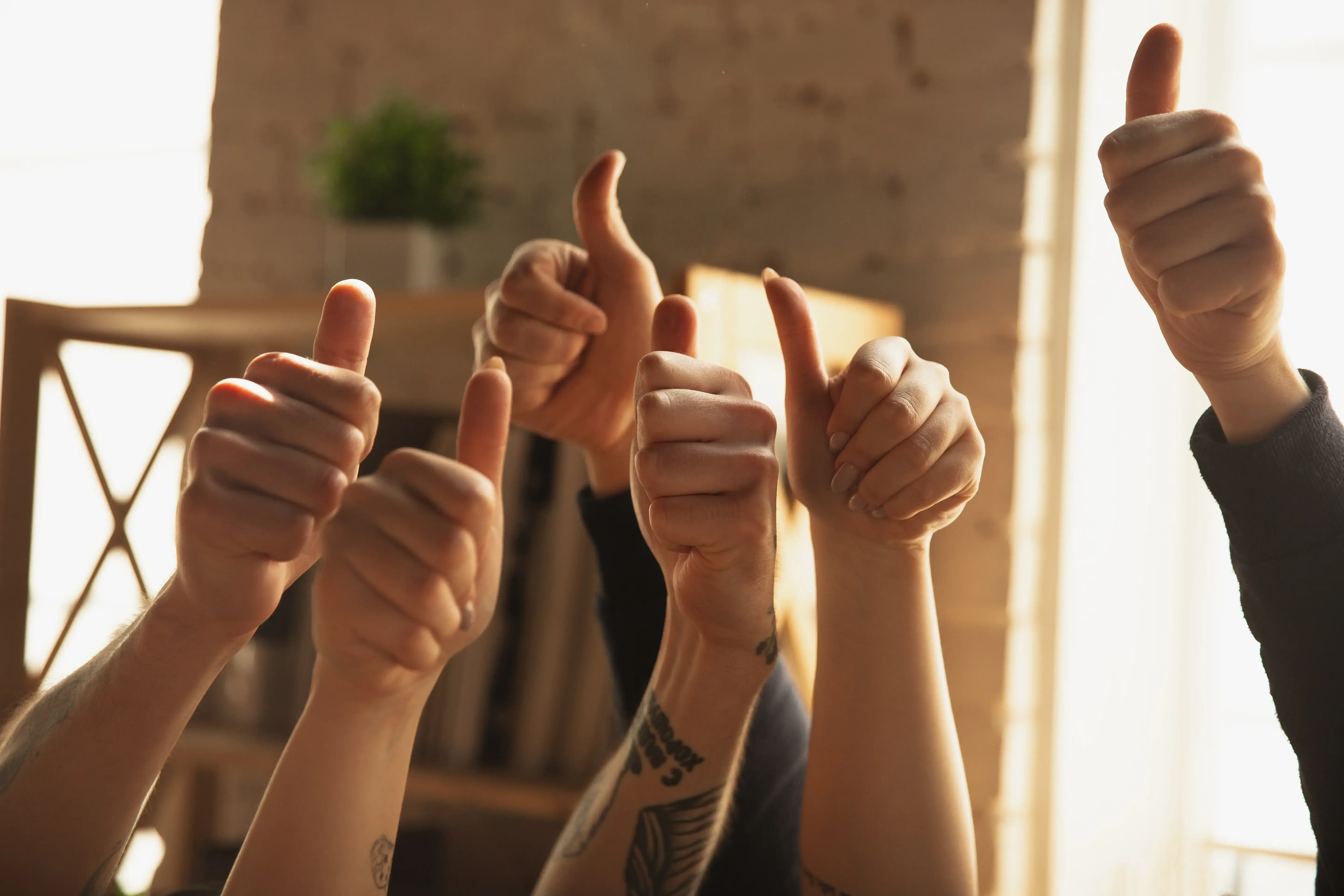 close-up-caucasian-male-female-hands-showing-nice-thumbs-up